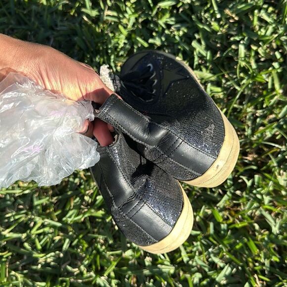 Golden Goose Navy/Black Sequin Hi Top Sneaker No BOX - Authetic Sneaker - Picture 9 of 9